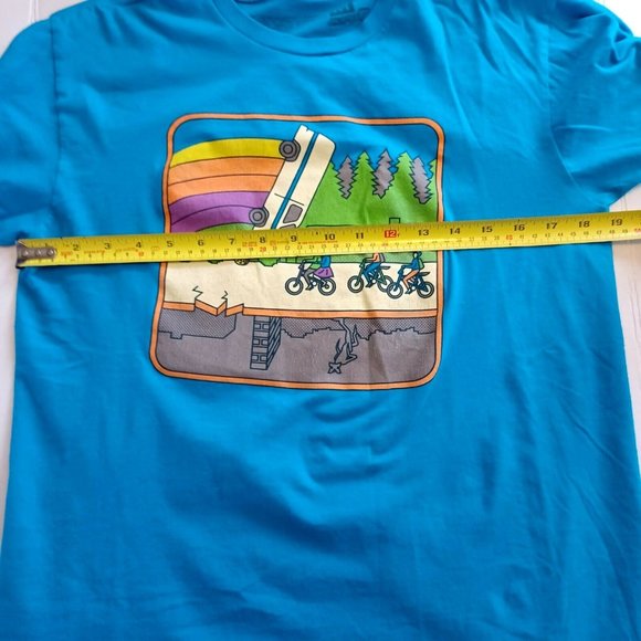 📍2/$20 Super 7 Stranger Things Distressed Print Tee Medium Blue *MINOR WEAR - Picture 9 of 14